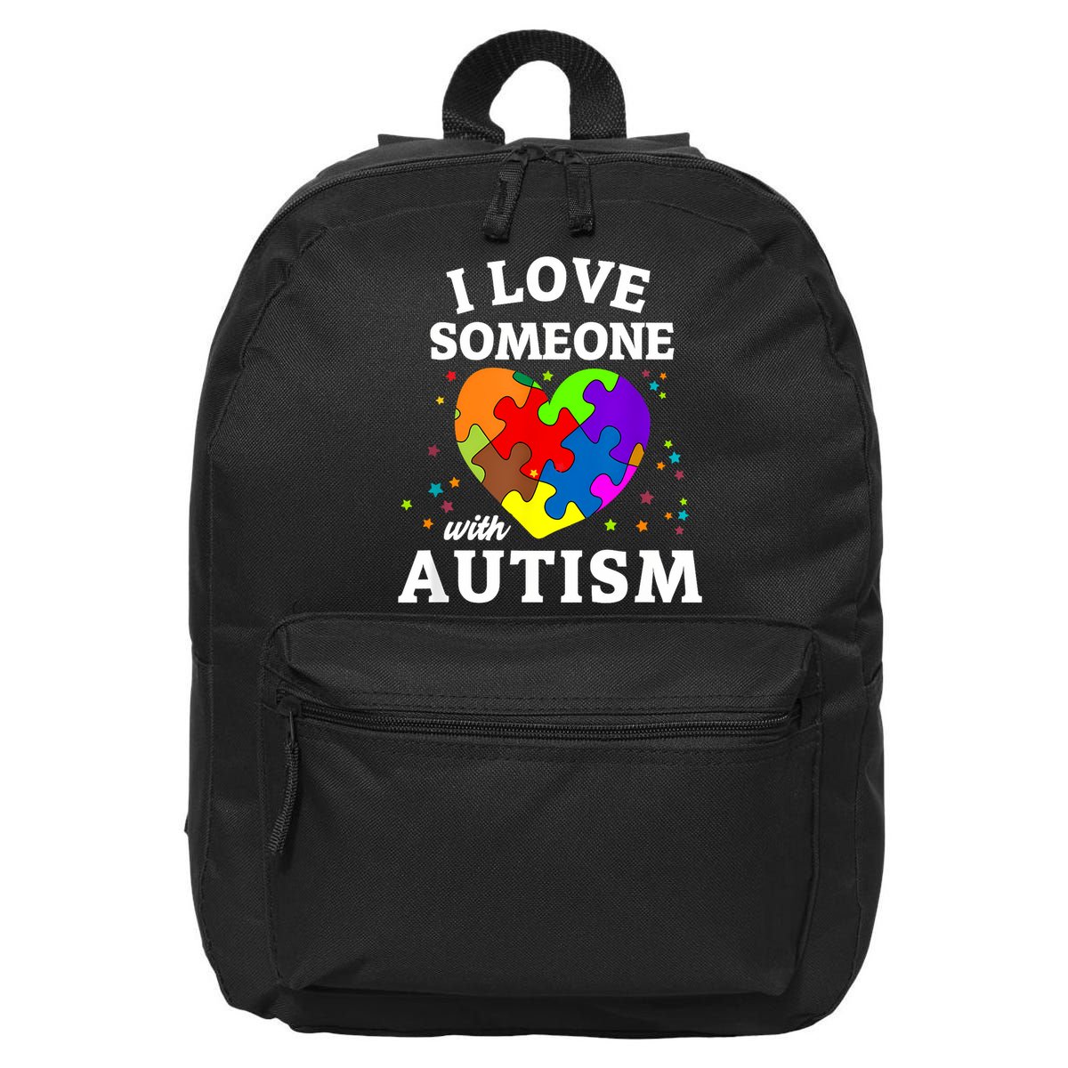 I Love Someone With Autism Love Someone 16 in Basic Backpack