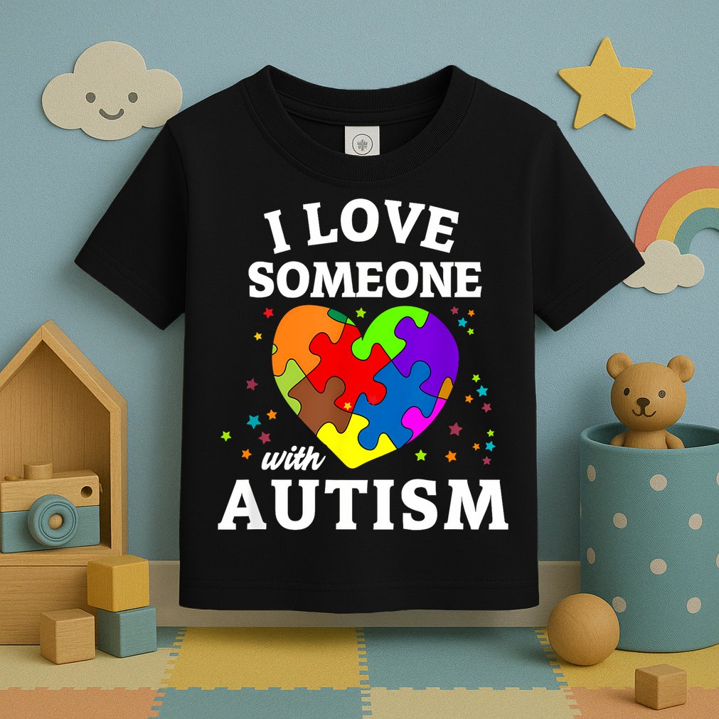 I Love Someone With Autism Love Someone Toddler T-Shirt