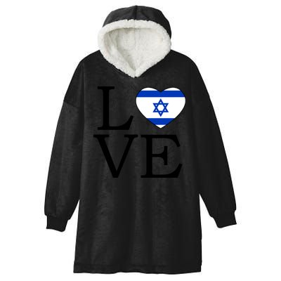 Israel Love Stand With Israel Hooded Wearable Blanket