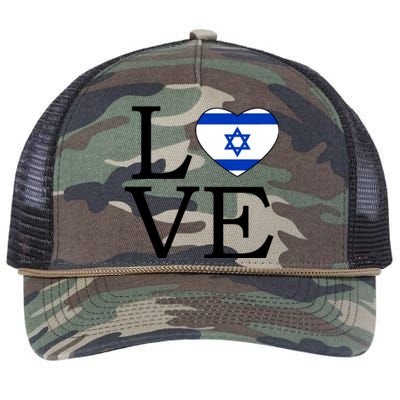 Israel Love Stand With Israel Retro Rope Trucker Hat Cap