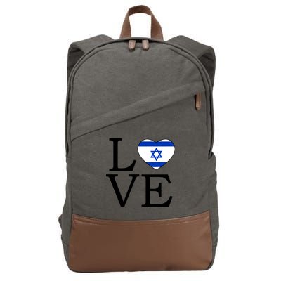 Israel Love Stand With Israel Cotton Canvas Backpack