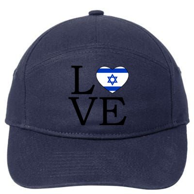 Israel Love Stand With Israel 7-Panel Snapback Hat