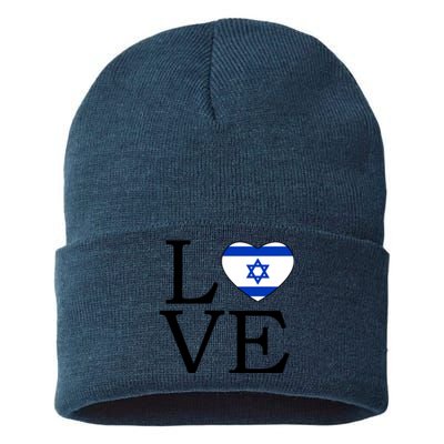 Israel Love Stand With Israel Sustainable Knit Beanie