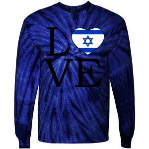 Israel Love Stand With Israel Tie-Dye Long Sleeve Shirt