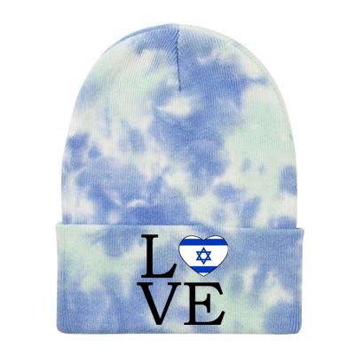 Israel Love Stand With Israel Tie Dye 12in Knit Beanie