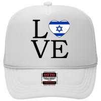 Israel Love Stand With Israel High Crown Mesh Back Trucker Hat