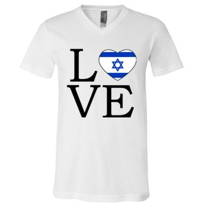 Israel Love Stand With Israel V-Neck T-Shirt