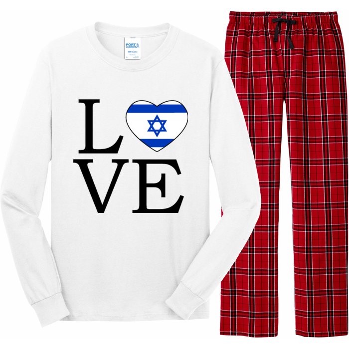 Israel Love Stand With Israel Long Sleeve Pajama Set