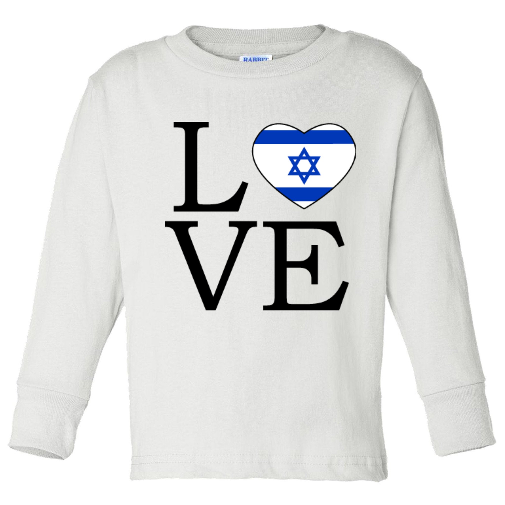 Israel Love Stand With Israel Toddler Long Sleeve Shirt