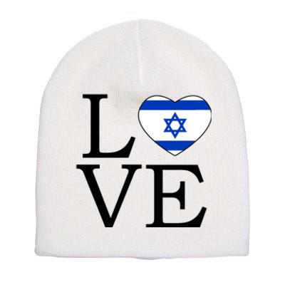 Israel Love Stand With Israel Short Acrylic Beanie