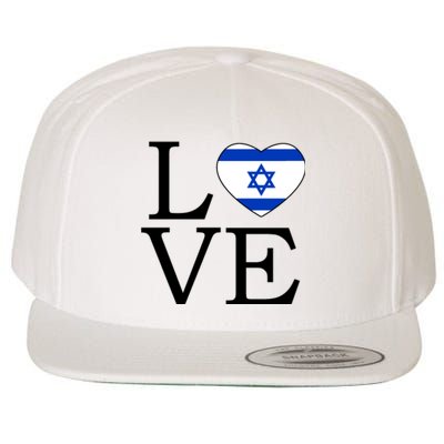 Israel Love Stand With Israel Wool Snapback Cap