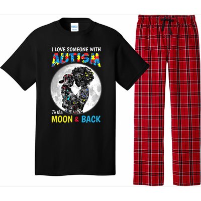 I Love Someone With Autism To The Moon And Back Cool Gift Pajama Set