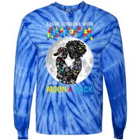 I Love Someone With Autism To The Moon And Back Cool Gift Tie-Dye Long Sleeve Shirt