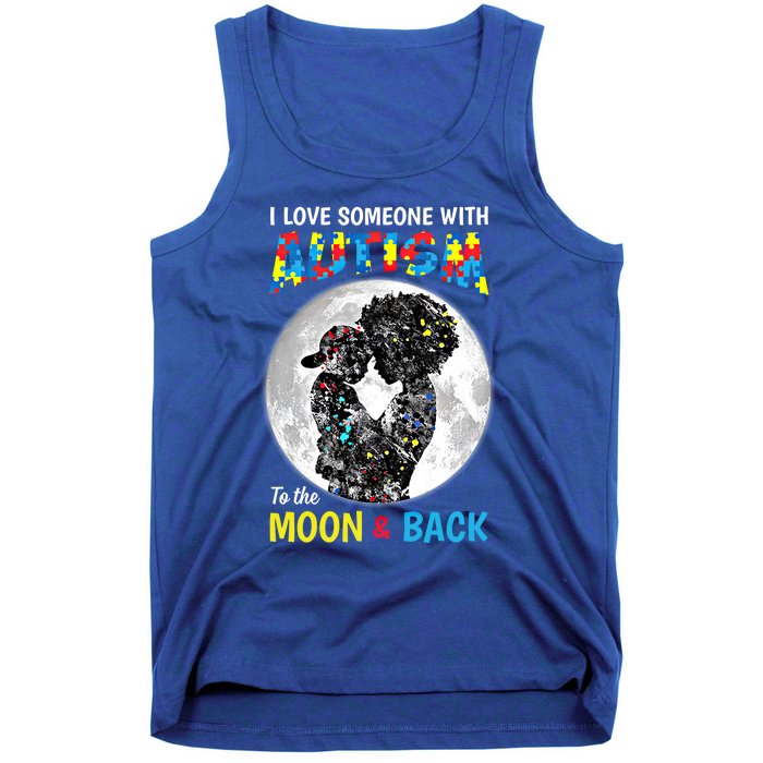 I Love Someone With Autism To The Moon And Back Cool Gift Tank Top