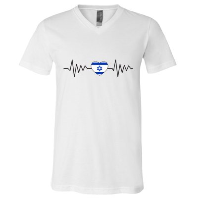 Israel Love Stand With Israel V-Neck T-Shirt