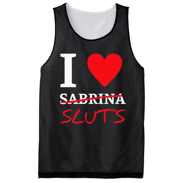 I Love Sabrina Sluts Apparel Mesh Reversible Basketball Jersey Tank