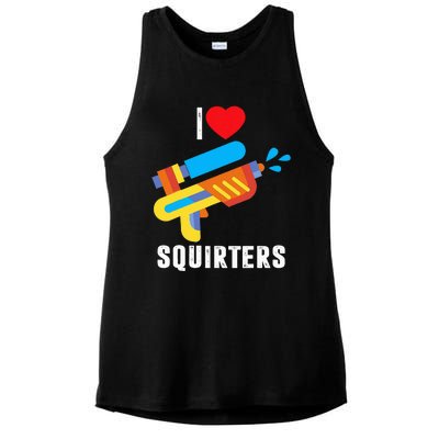 I Love Squirters Ladies PosiCharge Tri-Blend Wicking Tank