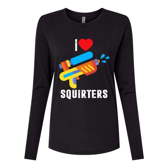 I Love Squirters Womens Cotton Relaxed Long Sleeve T-Shirt