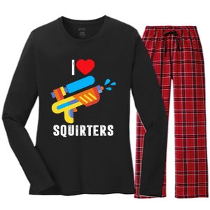 I Love Squirters Women's Long Sleeve Flannel Pajama Set 