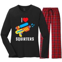 I Love Squirters Women's Long Sleeve Flannel Pajama Set 