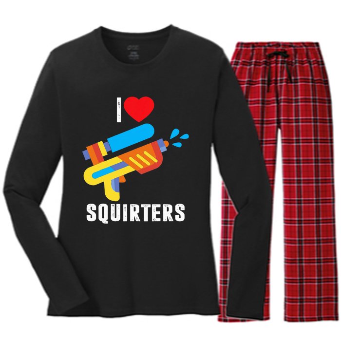 I Love Squirters Women's Long Sleeve Flannel Pajama Set 