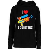 I Love Squirters Womens Funnel Neck Pullover Hood