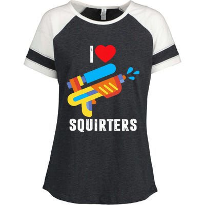 I Love Squirters Enza Ladies Jersey Colorblock Tee