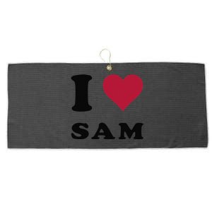 I Love Sam Large Microfiber Waffle Golf Towel