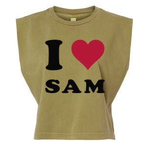 I Love Sam Garment-Dyed Women's Muscle Tee