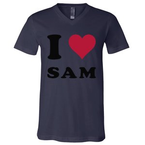 I Love Sam V-Neck T-Shirt