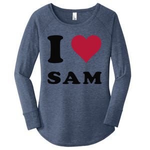 I Love Sam Women's Perfect Tri Tunic Long Sleeve Shirt