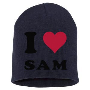 I Love Sam Short Acrylic Beanie