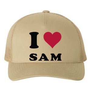 I Love Sam Yupoong Adult 5-Panel Trucker Hat