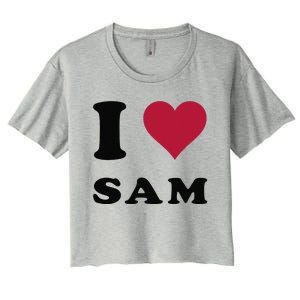 I Love Sam Women's Crop Top Tee