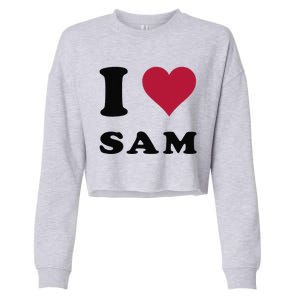 I Love Sam Cropped Pullover Crew