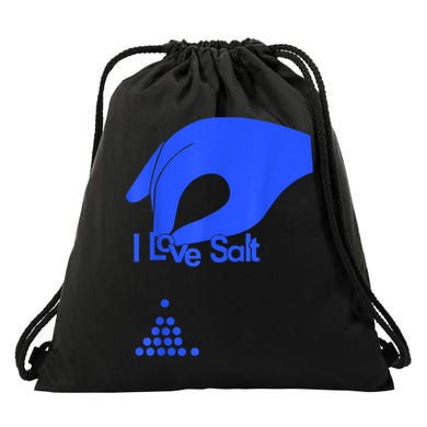I Love Salt Tee Drawstring Bag