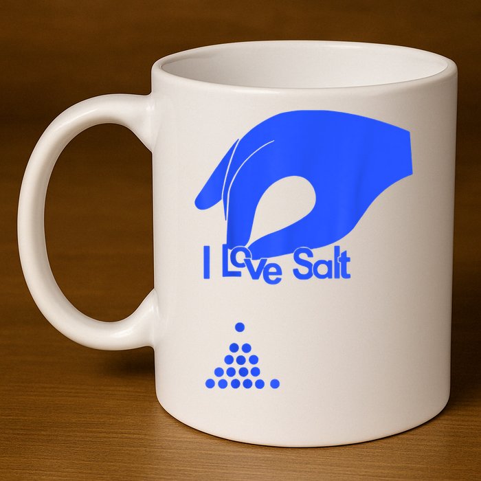 I Love Salt Tee 11oz C Handle Ceramic Mug