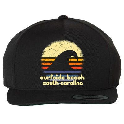 I Love Surfside Beach South Carolina Ocean Wave Sc Wool Snapback Cap