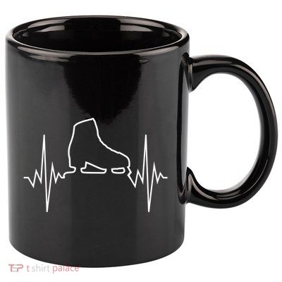 I Love Skating Ekg Funny Gift Figure Skating Or Ice Skating Gift 11oz C Handle Ceramic Mug