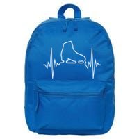 I Love Skating Ekg Funny Gift Figure Skating Or Ice Skating Gift 16 in Basic Backpack