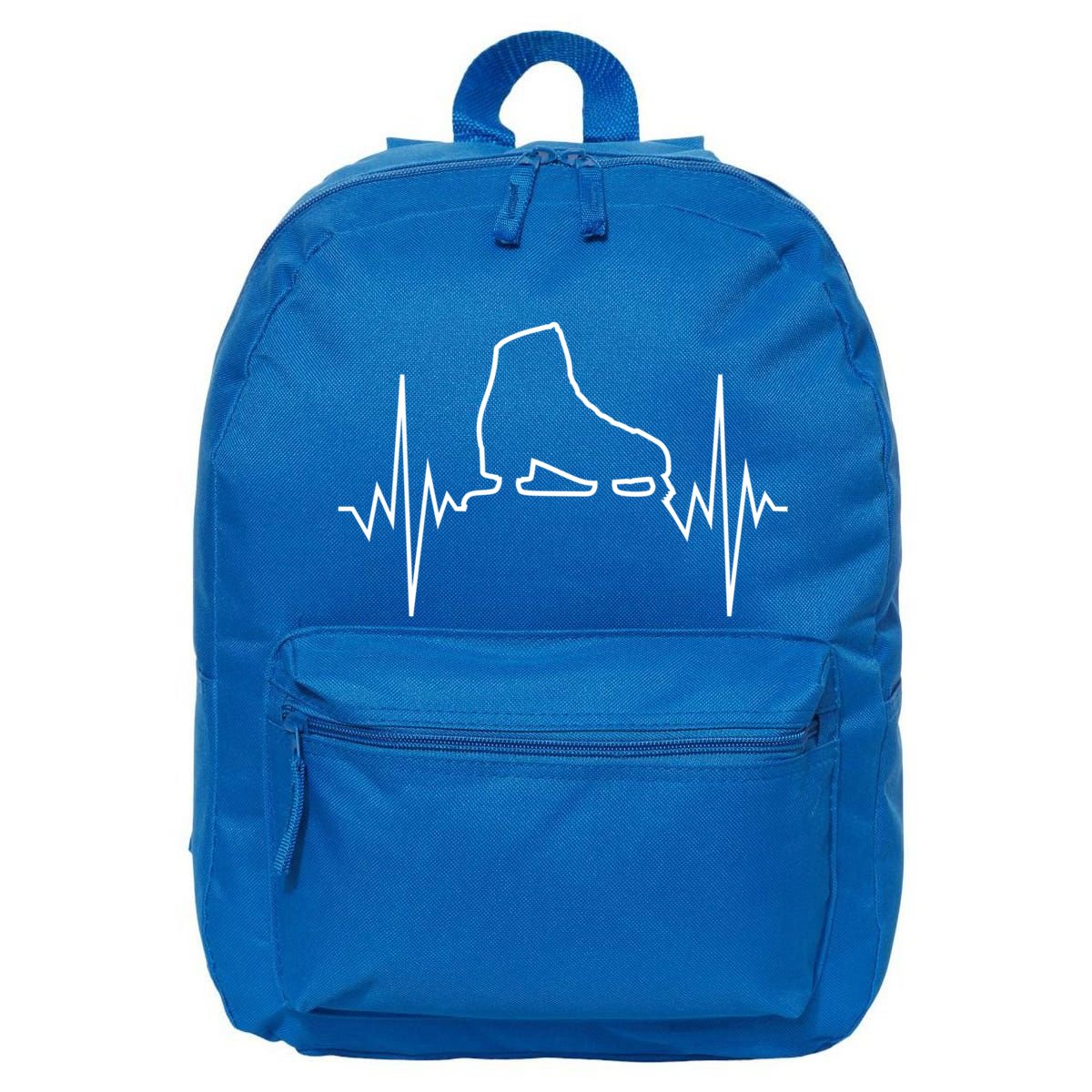I Love Skating Ekg Funny Gift Figure Skating Or Ice Skating Gift 16 in Basic Backpack