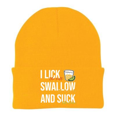 I Lick Salt Swallow Tequila Suck Lime Cinco De Mayo Ing Funny Gift Knit Cap Winter Beanie