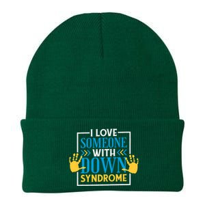 I Love Someone With Down Syndrome Family Down Syndrome Knit Cap Winter Beanie