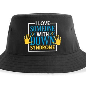 I Love Someone With Down Syndrome Family Down Syndrome Sustainable Bucket Hat