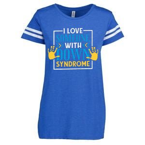 I Love Someone With Down Syndrome Family Down Syndrome Enza Ladies Jersey Football T-Shirt