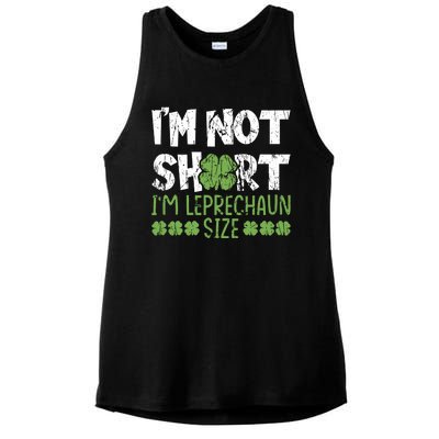 I'm Leprechaun Size I Am Not Short I Am Leprechaun Size Cute Gift Ladies PosiCharge Tri-Blend Wicking Tank