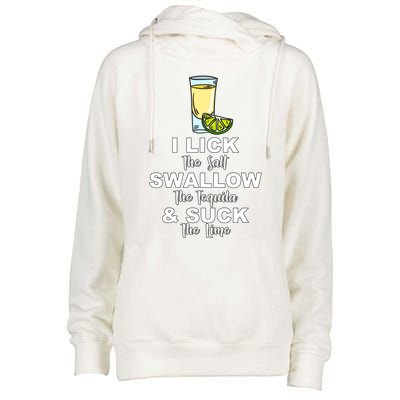 I Lick Salt Swallow Tequila Suck Lime Cinco De Mayo Mexico Gift Womens Funnel Neck Pullover Hood