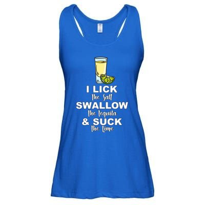 I Lick Salt Swallow Tequila Suck Lime Cinco De Mayo Mexico Gift Ladies Essential Flowy Tank