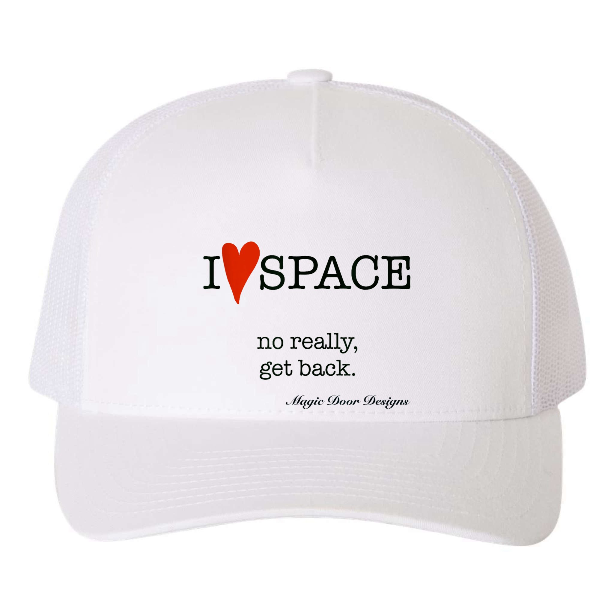 I Love Space Magic Door Designs Yupoong Adult 5-Panel Trucker Hat