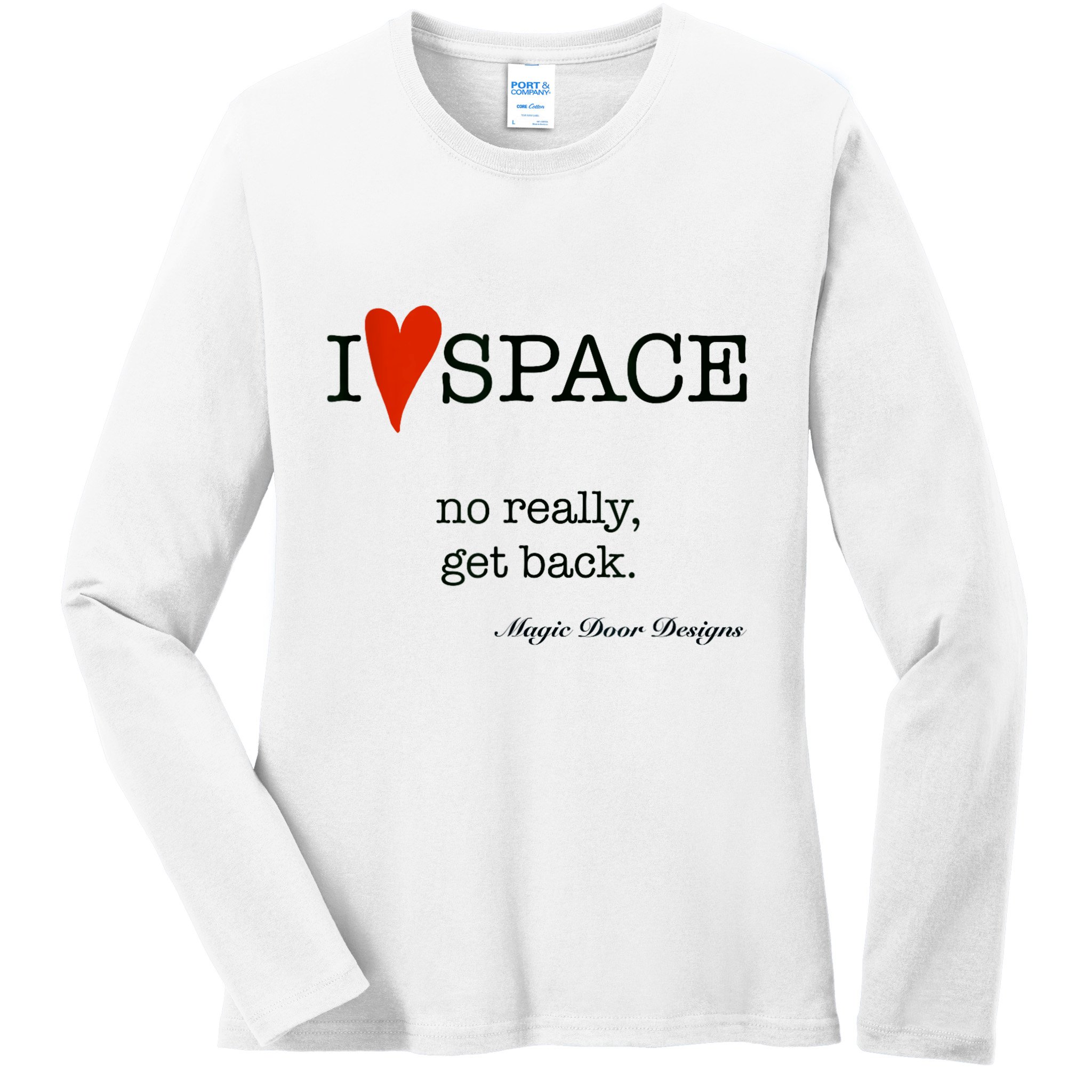 I Love Space Magic Door Designs Ladies Long Sleeve Shirt